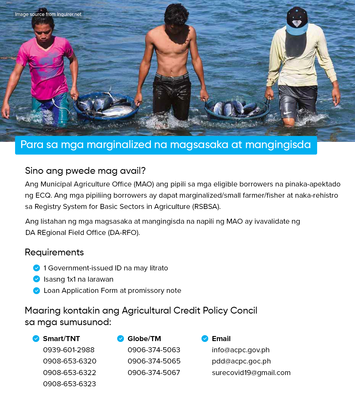 How to Apply for SURE COVID-19 Loan Program for marginalized Farmers and Fisherfolks